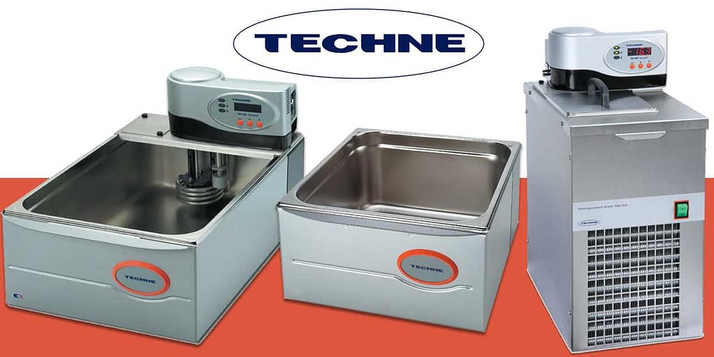 Techne termostatstyrte vannbad for laboratorier