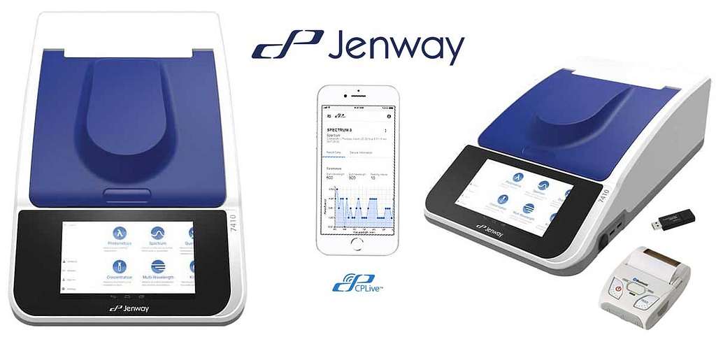 Jenway 7410 spektrofotometer med CPlive